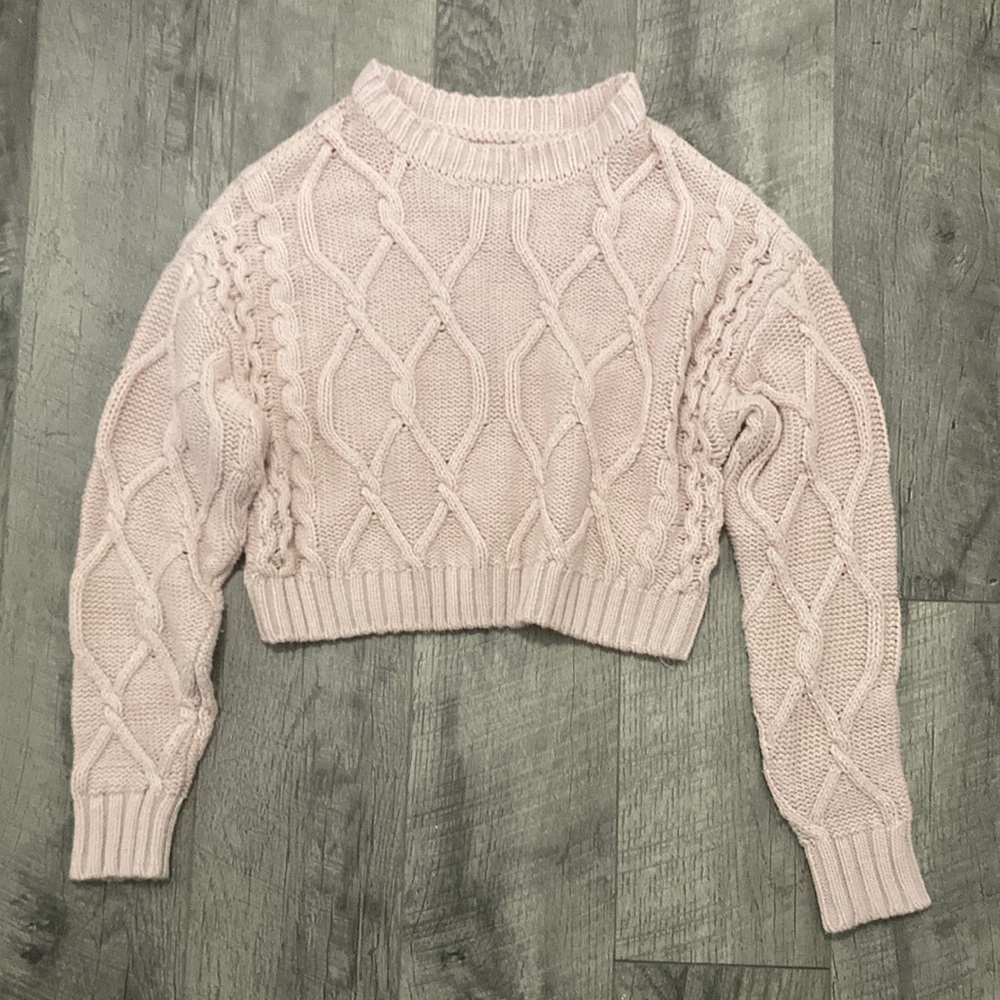 XS cropped knit sweater
